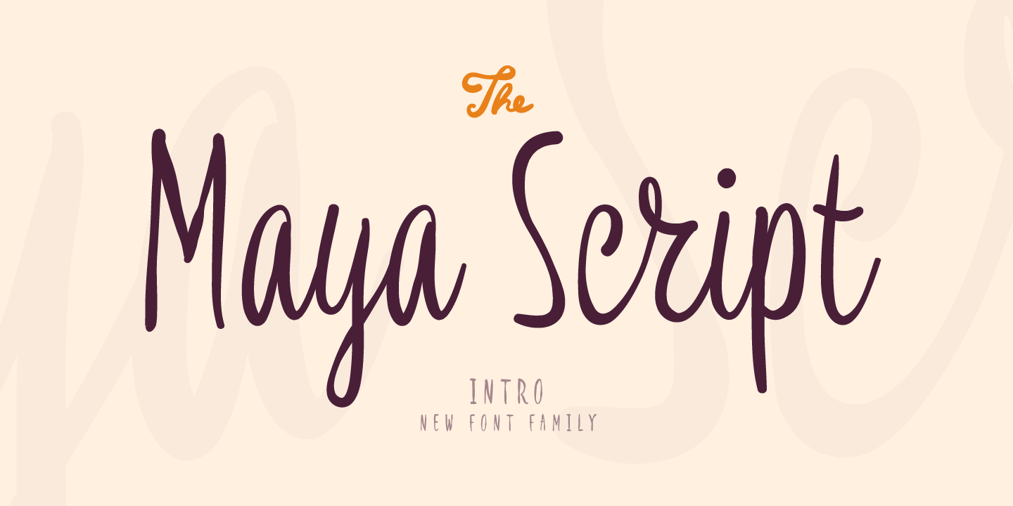 Maya Script Bold Font preview